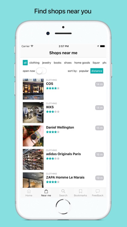 ShopAdvisor - shops nearby