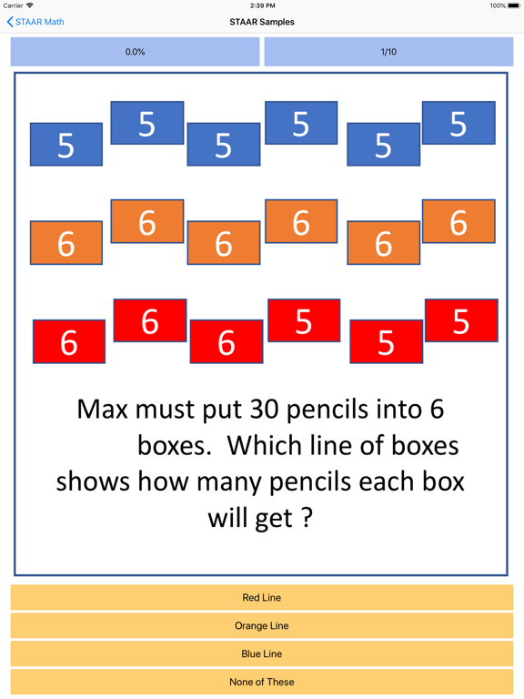 Screenshot #4 pour STAAR Math for Grade School