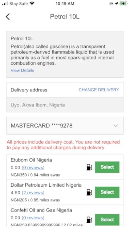 Petro - Gas orders & payments