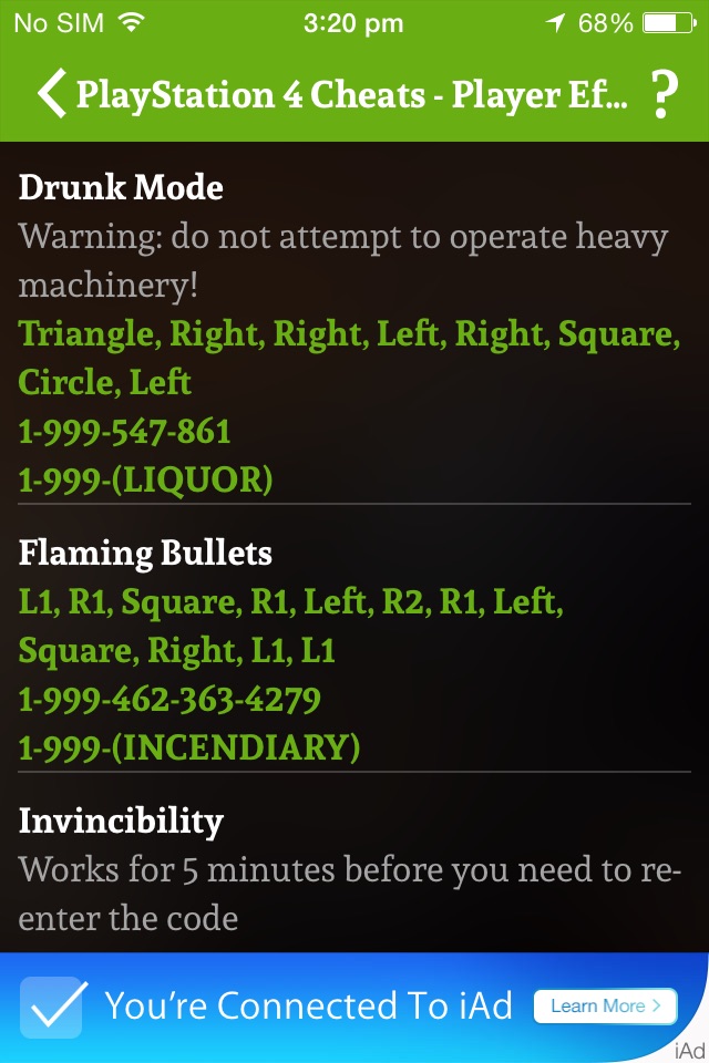 iPhone screenshot