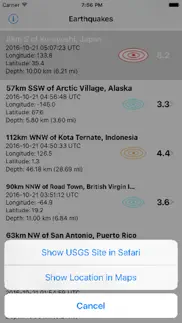 earthquake report iphone screenshot 2