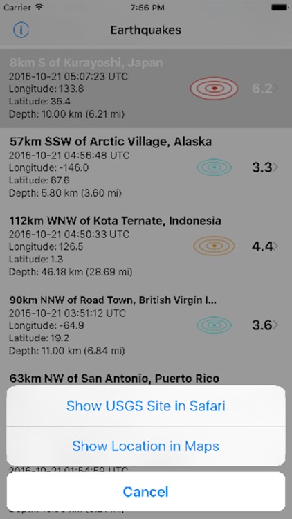 Earthquake Report