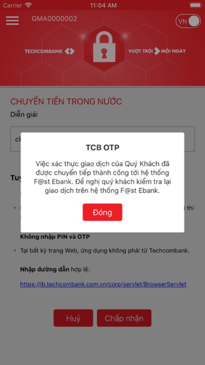 TCB OTP screenshot-6
