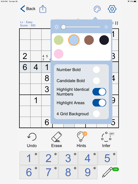 Sudoku - Logic Number Puzzles iPad screenshot 7 - Entertainment app