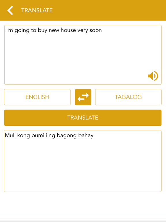 Tagalog Dictionary & Translate iPad screenshot