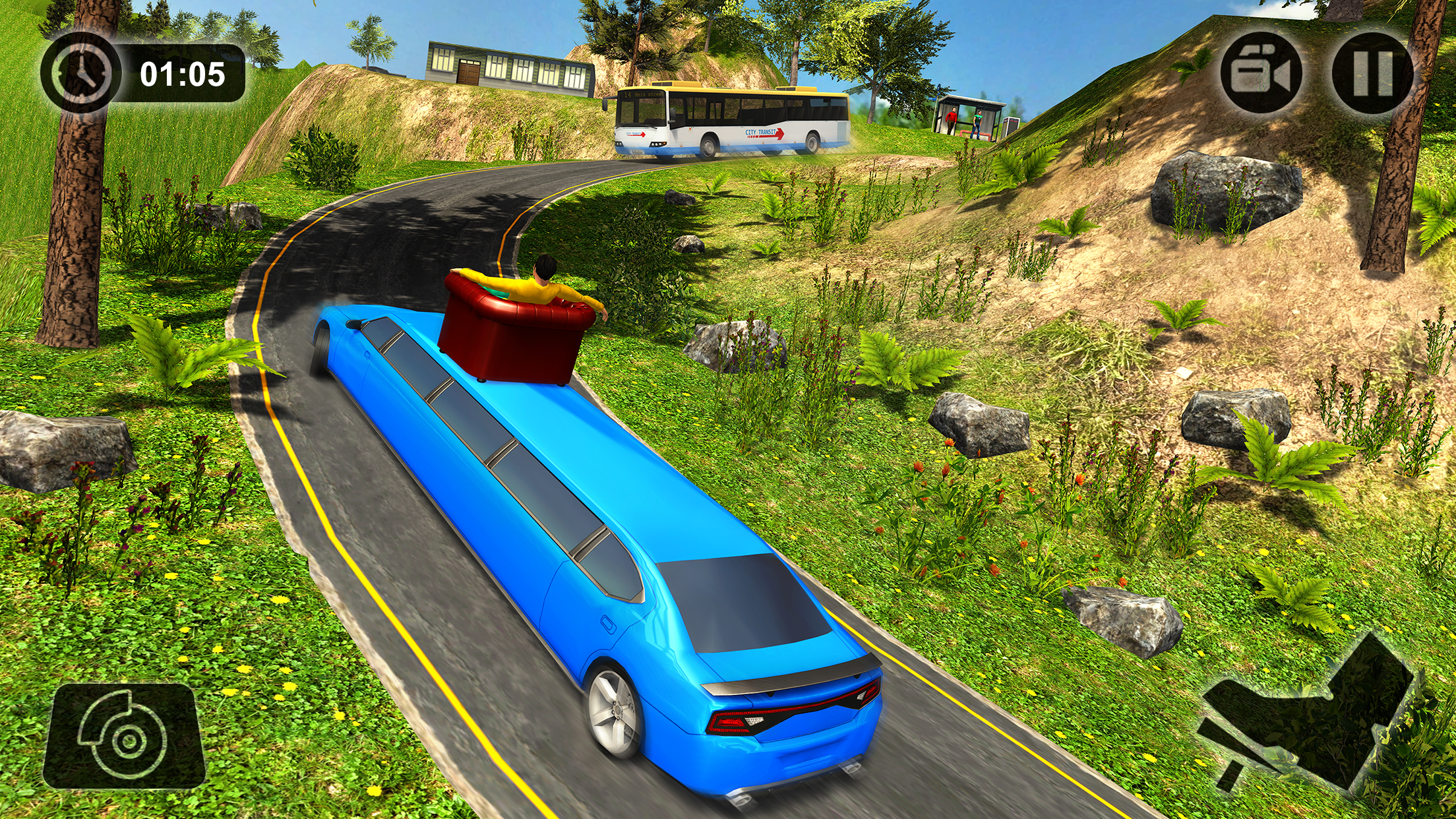 Offroad Limo Taxi Driving 2018