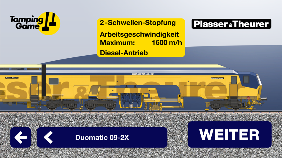 Plasser & Theurer Tamping Game by Plasser & Theurer Export von