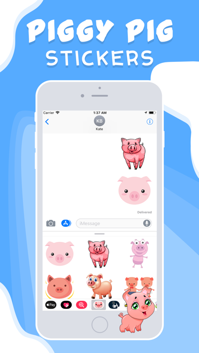 Adorable Piggy Pig Stickers screenshot 4