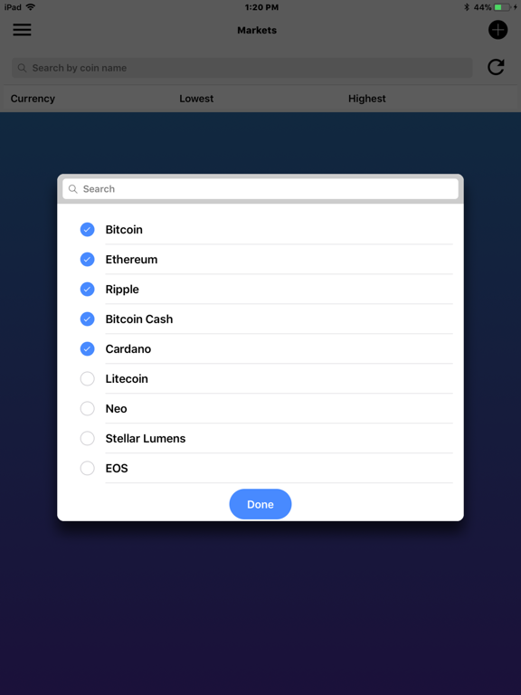 Screenshot #5 pour Crypto Market Compare