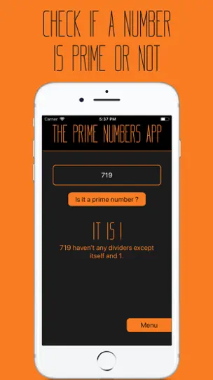 Screenshot von The Prime Numbers App auf dem iPhone 1