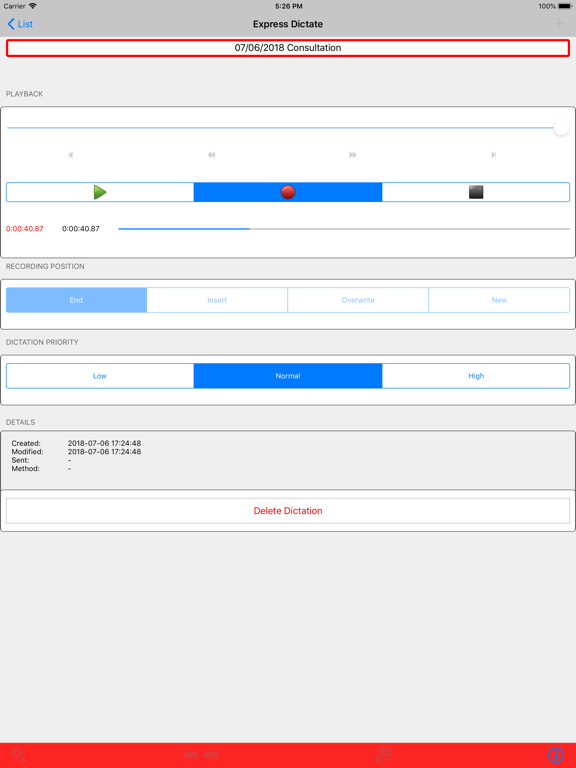 Express Dictate Professional iPad screenshot 4 - Business app