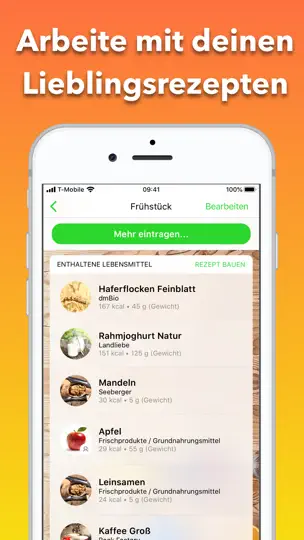Screenshot von Kalorienzähler, Abnehmen, Diät auf dem iPhone 8