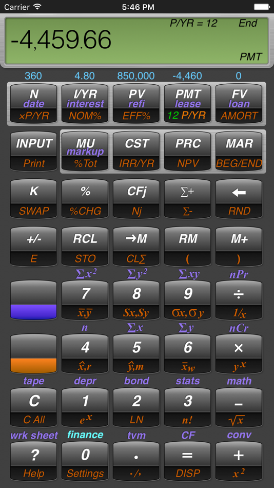#1. 10BII Calc HD (iOS) Podle: Ernest Brock
