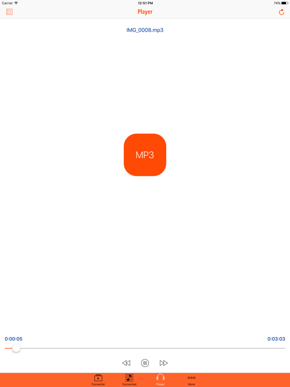 iVideo2Audio - Video to MP3 iPad screenshot 4 - Utilities app