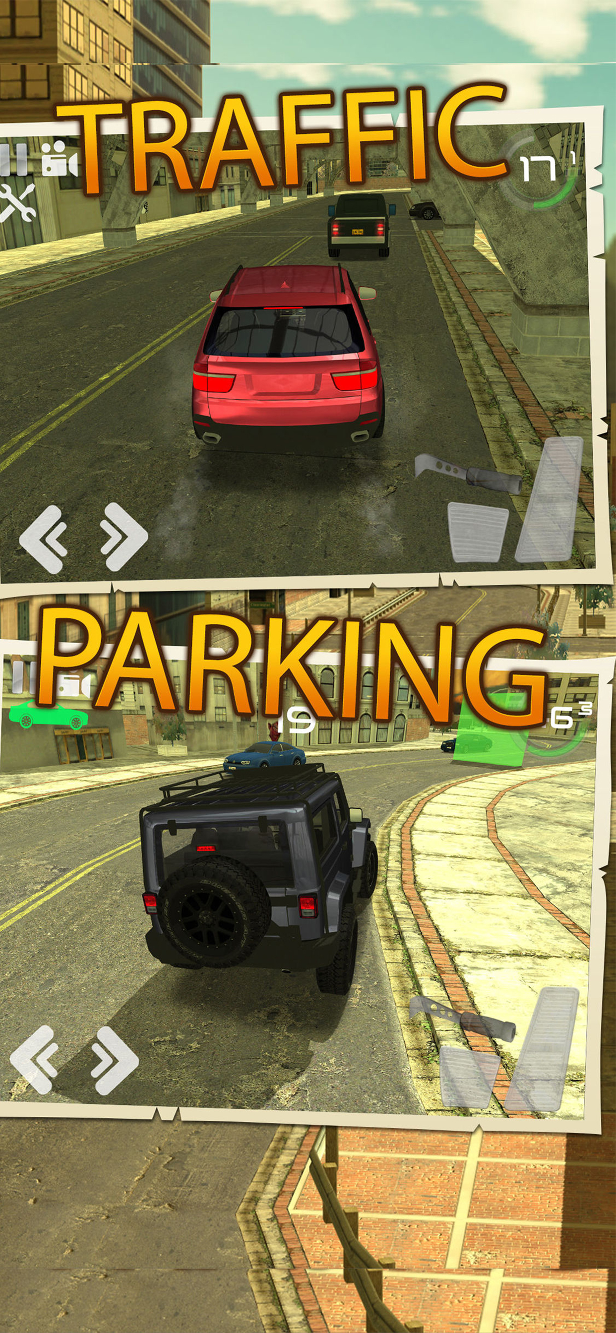 Jeep Traffic Parking Driving