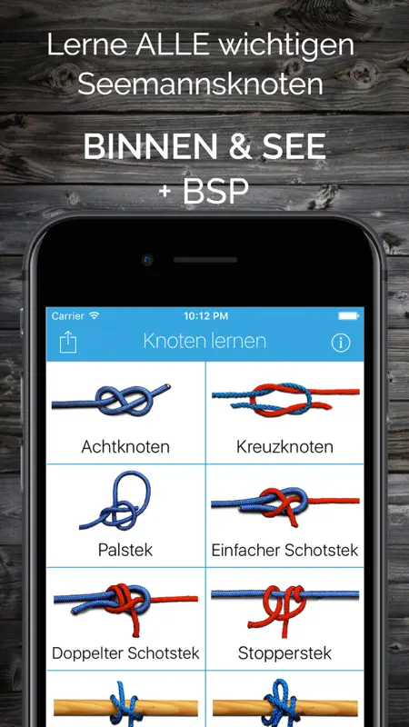 Knoten lernen: SBF Binnen, See screenshot 1 of 5