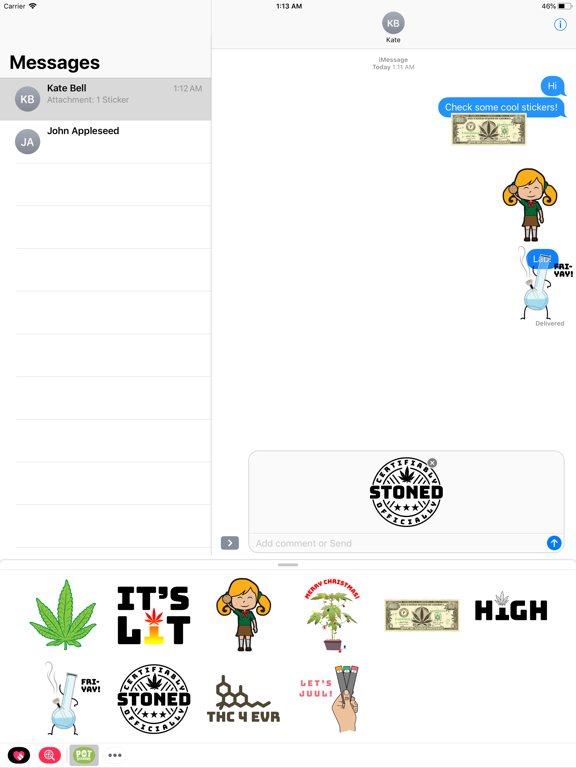 POTMoji Stickers iPad screenshot 2 - Stickers app