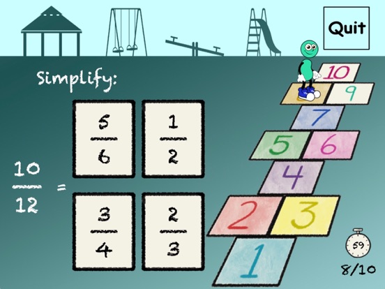 Screenshot #6 pour Hopscotch - Simplify Fractions