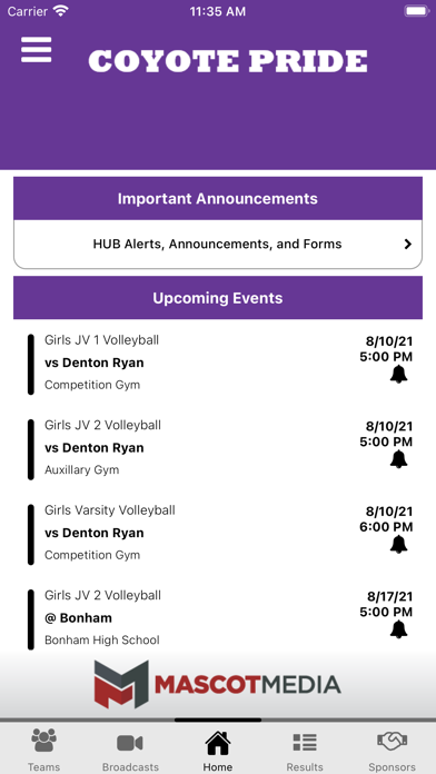 Anna Coyote Athletics Screenshot