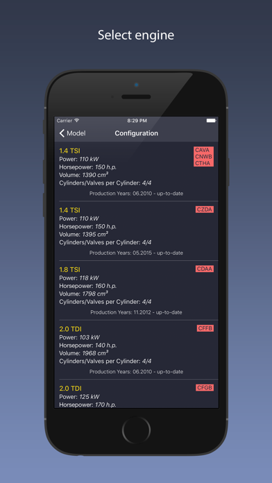 TechApp for SEAT Screenshot