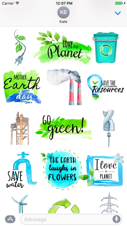 Ecology on Earth Day Stickers