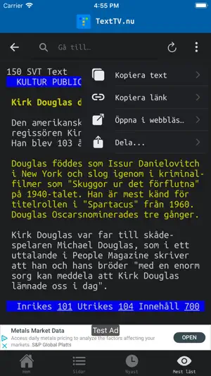 TextTV.nu - SVT Text TV screenshot 4
