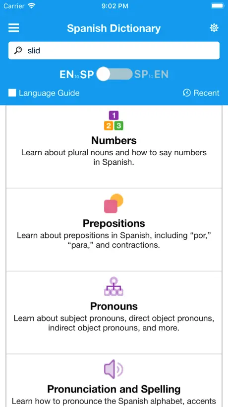 English - Spanish Dictionary