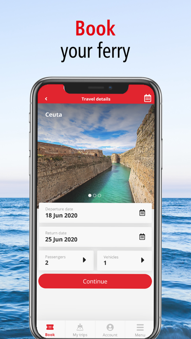 FRS Travel ferry booking Screenshot