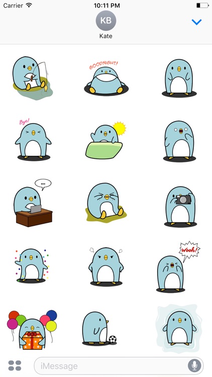 Animated Cute Penguin Stickers