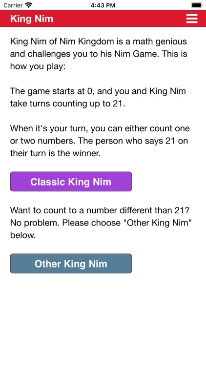 King Nim Game