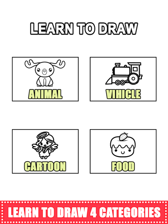 Learn How To Draw Animals Line iPad screenshot 4 - Education app