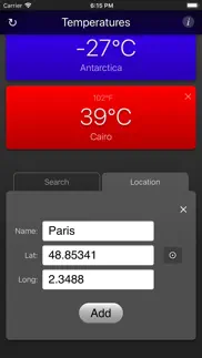 temperatures app iphone screenshot 4