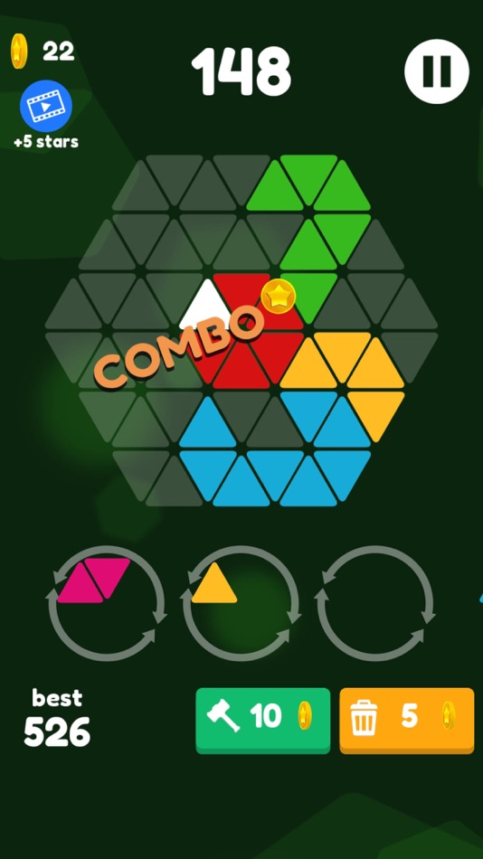 #4. Make Hexa: Hexagon Puzzle Hex (iOS) 由: Ha Dong