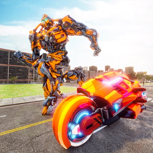 Flying Robot War: Tron Bike 3d icon