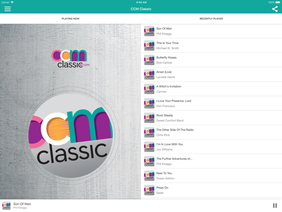 CCM Classic Radio iPad screenshot 1 - Entertainment app