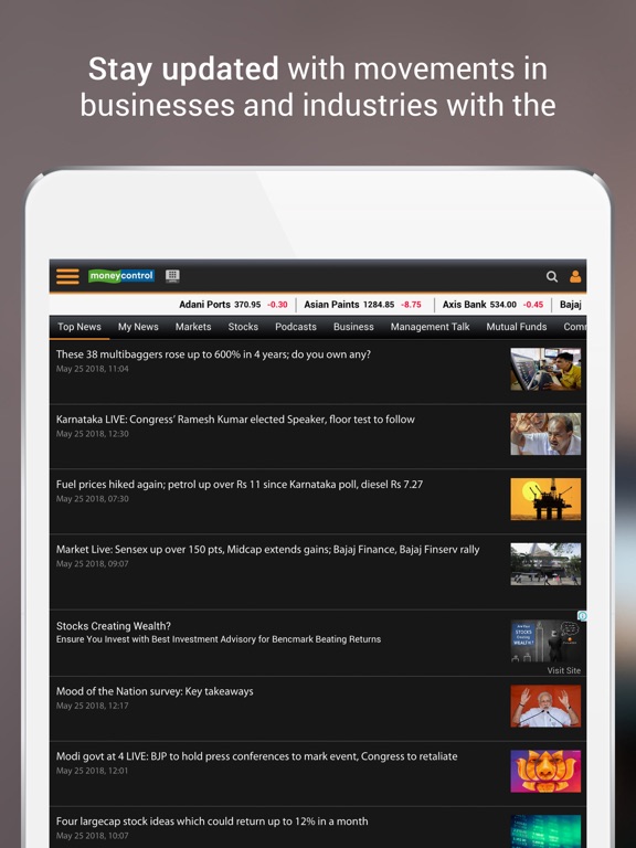 Moneycontrol Markets on iPadのおすすめ画像6