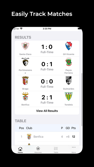 Resultados da Liga Portugal Screenshot