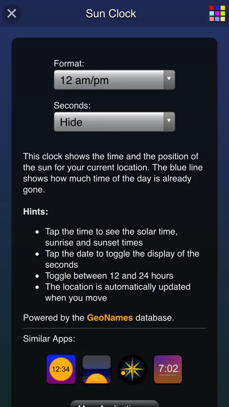 Sun Clock App