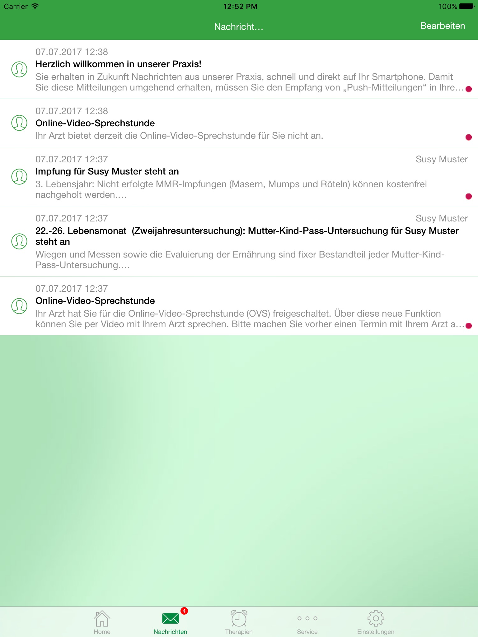 PraxisApp Mein Pädiater screenshot 2