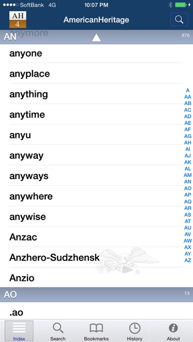 American Heritage® Dictionary Screenshot