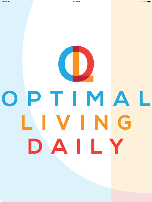 Optimal Living Daily iPad screenshot 1 - Lifestyle app