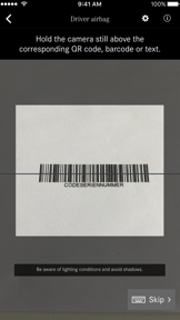 Mercedes-Benz PartScan screenshot