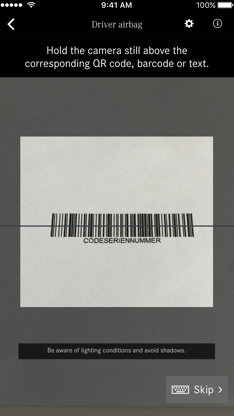 Mercedes-Benz PartScan screenshot 2