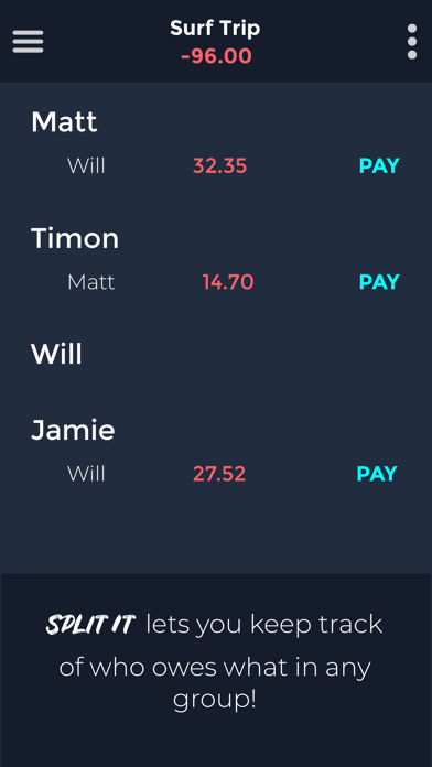 Screenshot #2 pour Split It - Easy Money Manager