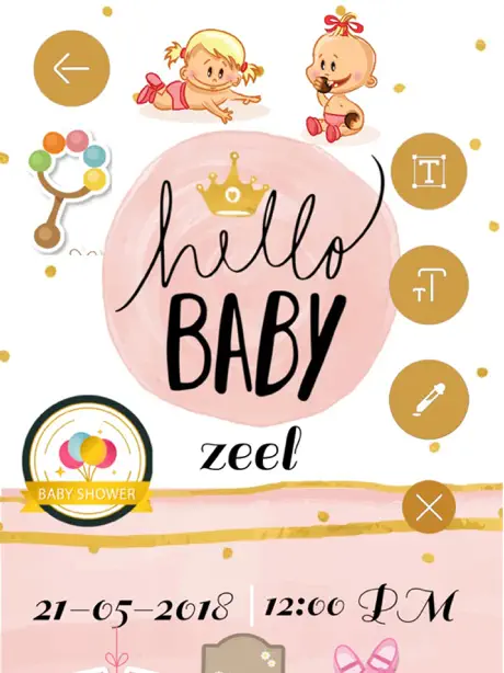 Baby Shower Invitation Card HD