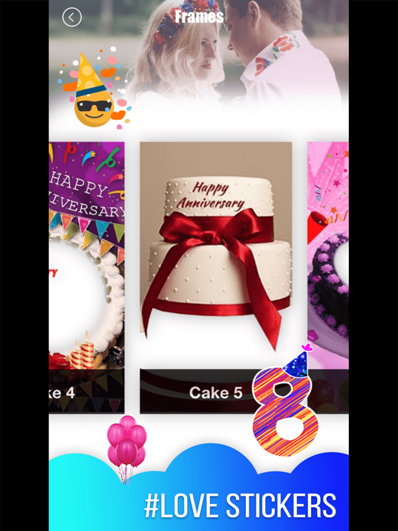 Anniversary Cake Photo Frame iPad screenshot 4 - Photo & Video app