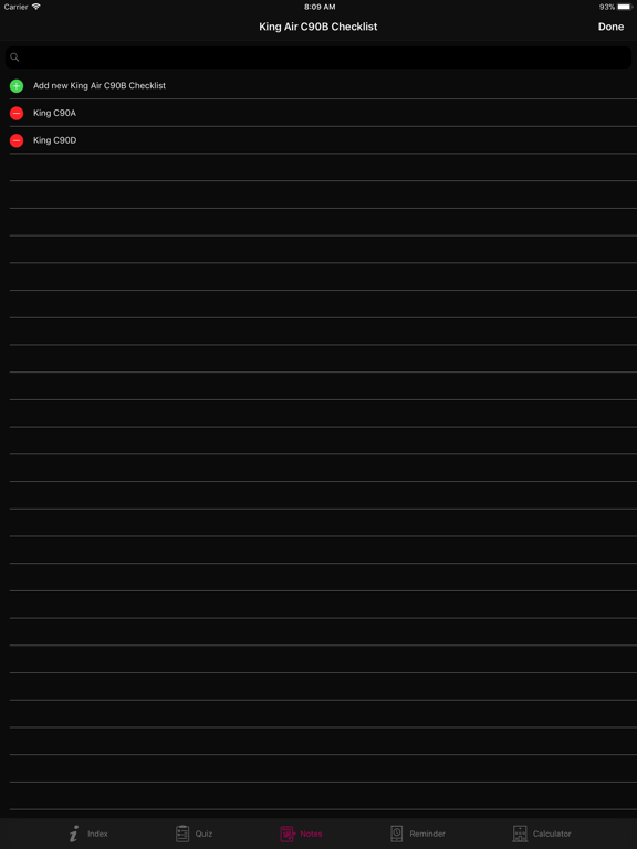 King Air C90B Checklist iPad screenshot