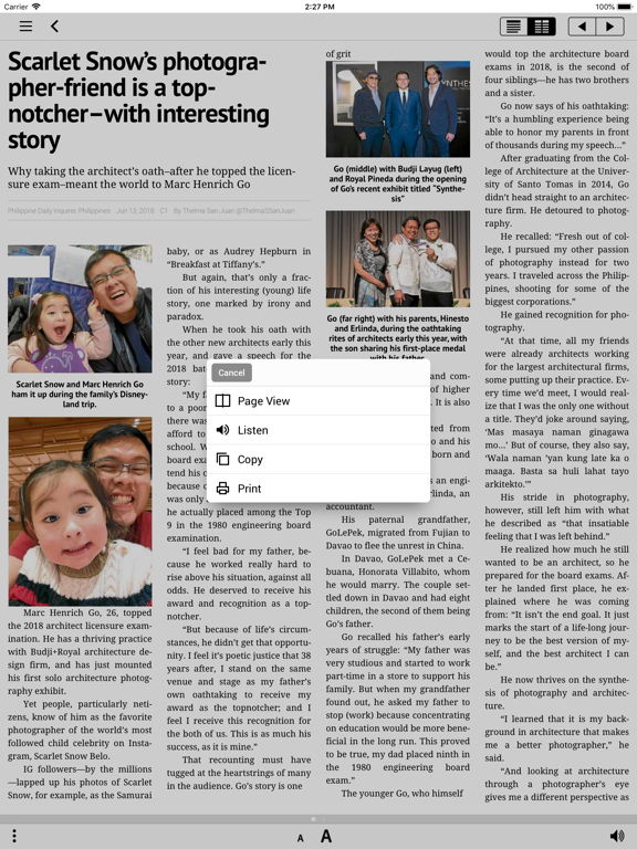 PDI E-Reader iPad screenshot 9 - News app