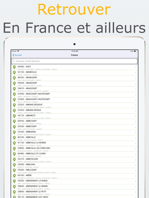 Screenshot #5 pour Code postal de France