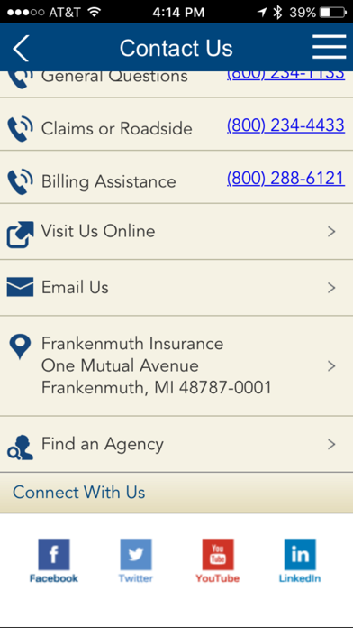 Frankenmuth Insurance Screenshot